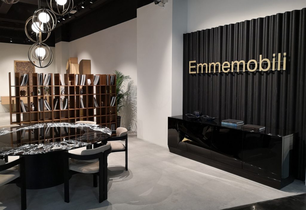 decorative panel in the form of horizontal lines made of a wooden base in a black colour tone