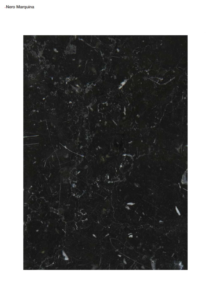 Marble sample in white and black color on a white background.
