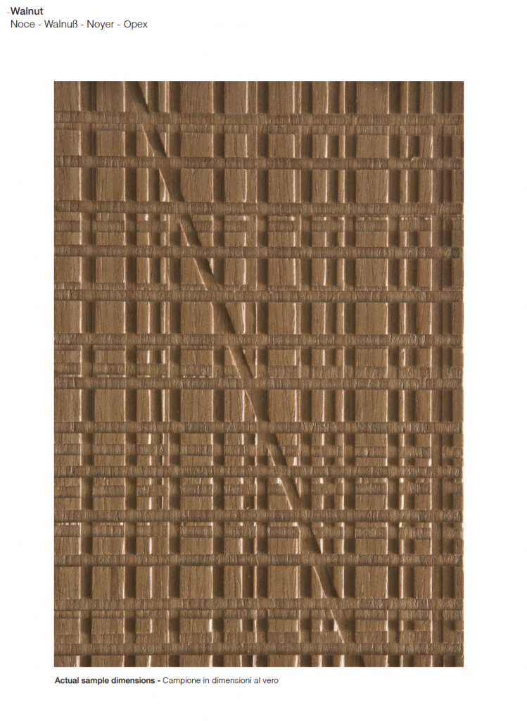 Maxima finish wood sample in a medium brown color with rough texture, set against a white background.