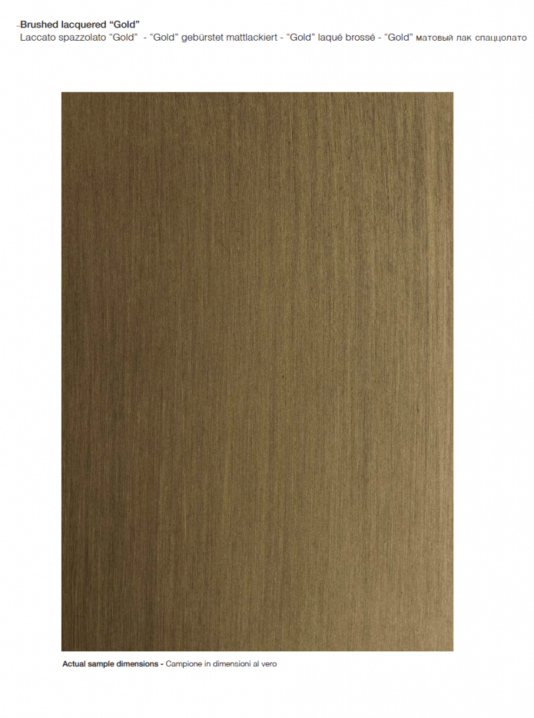 Metallic finish sample in a bronze color with a shiny, metallic texture, on a white background.