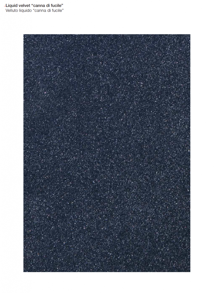 Velvet finish wood sample in a blue color with a smooth, luxurious texture, on a white background.