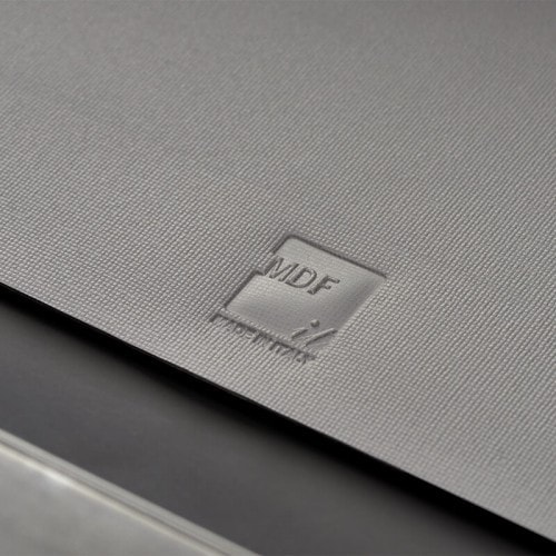 Logo MDF Made in taly in a Extension table.
