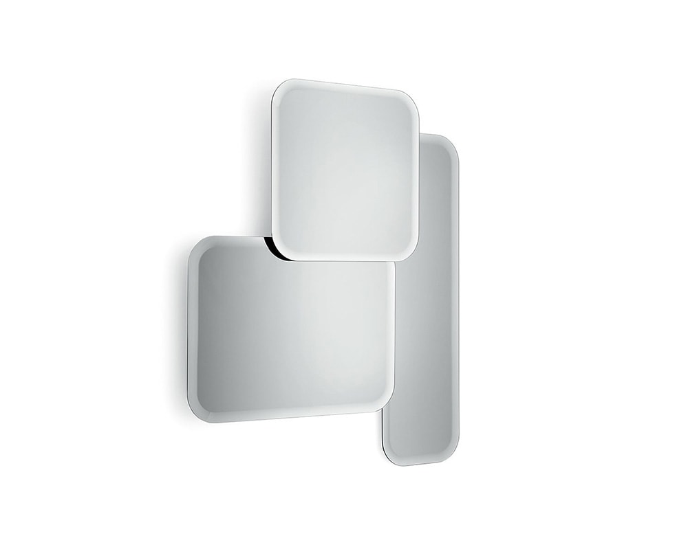 A sophisticated blend of geometric forms, the Gemma Mirrors create a dynamic visual statement while enhancing light and space