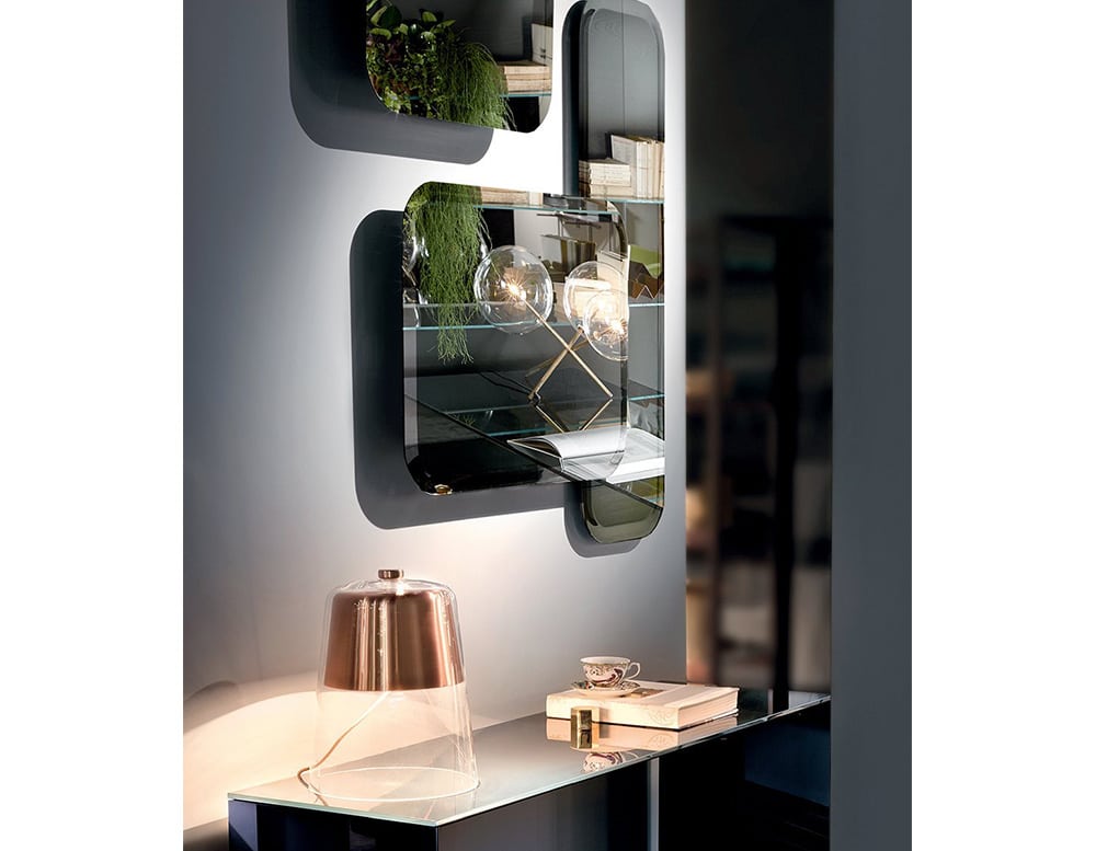 A sculptural composition of reflective surfaces, the Gemma Mirrors bring modern elegance and depth to any interior space