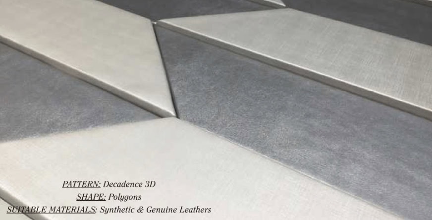 Decadence3D mosaic with polygonal geometric patterns in shades of white and gray.