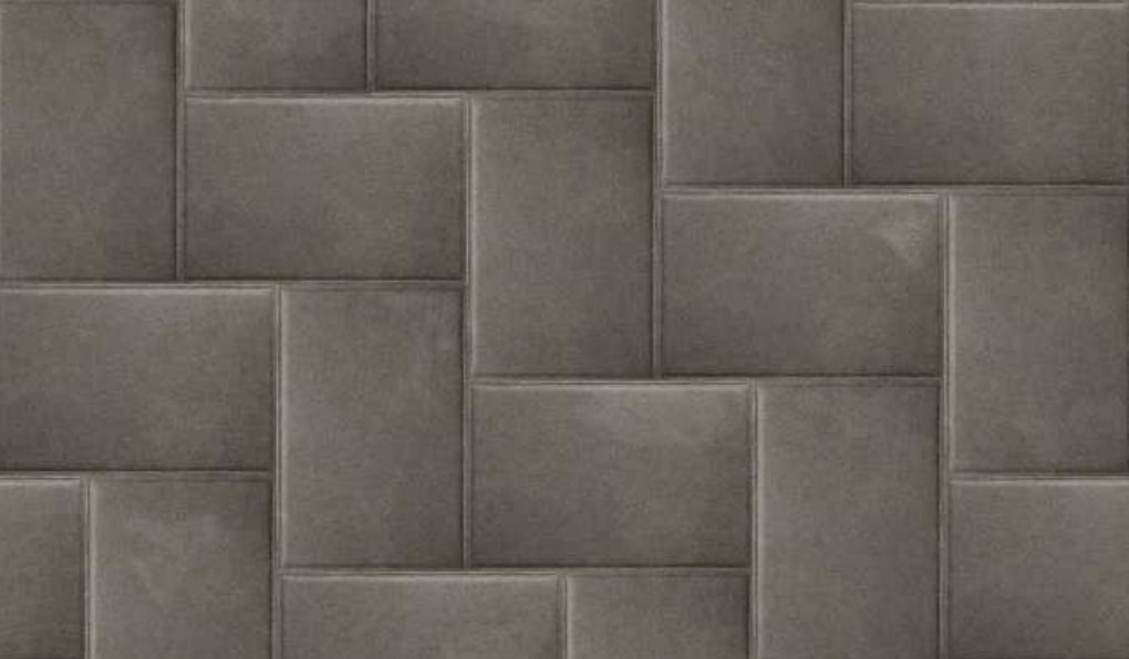 Delirium mosaic featuring rectangle patterns in shades of gray.