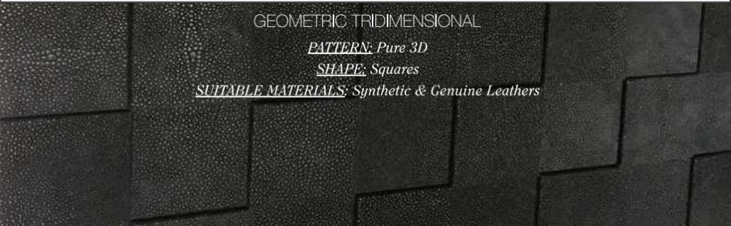 Closeup of Pure3D mosaic in beige and brown with a three-dimensional effect.