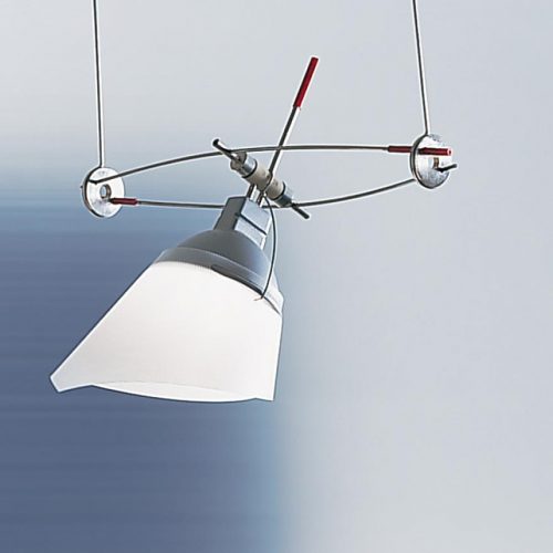 A Yayaho Element Seventy-seven light hanging from the ceiling