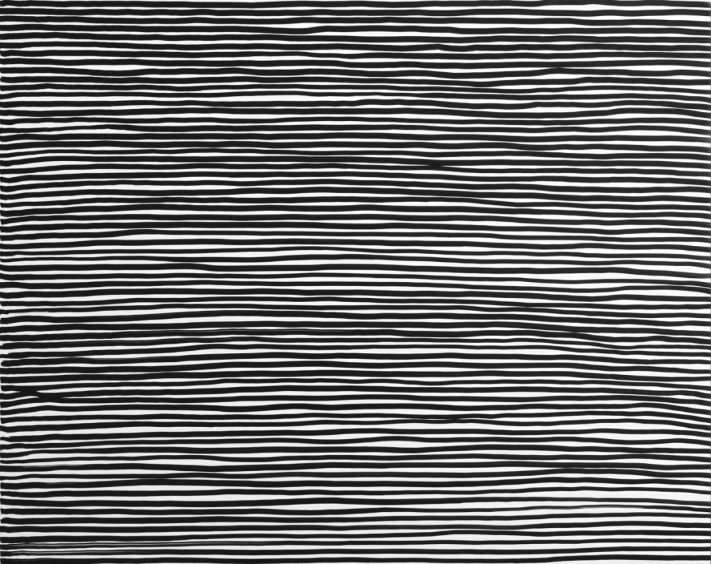 Ink on aluminum in a black and white gray color tone