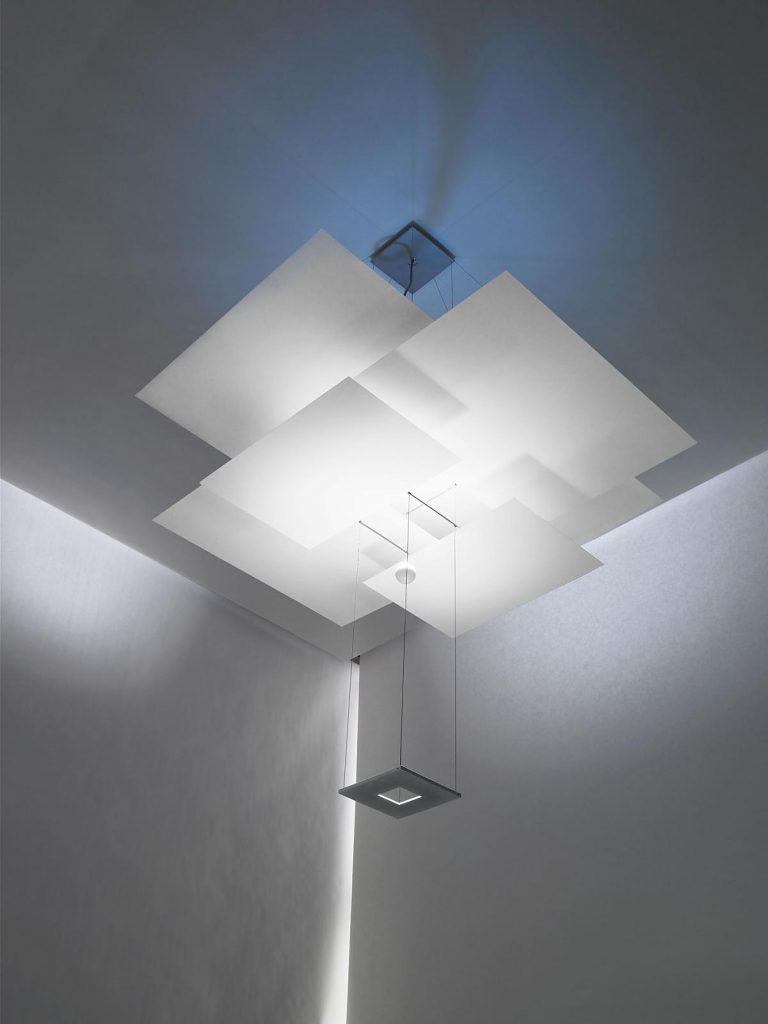 A Oh Mei Ma hanging from the ceiling in a dark room