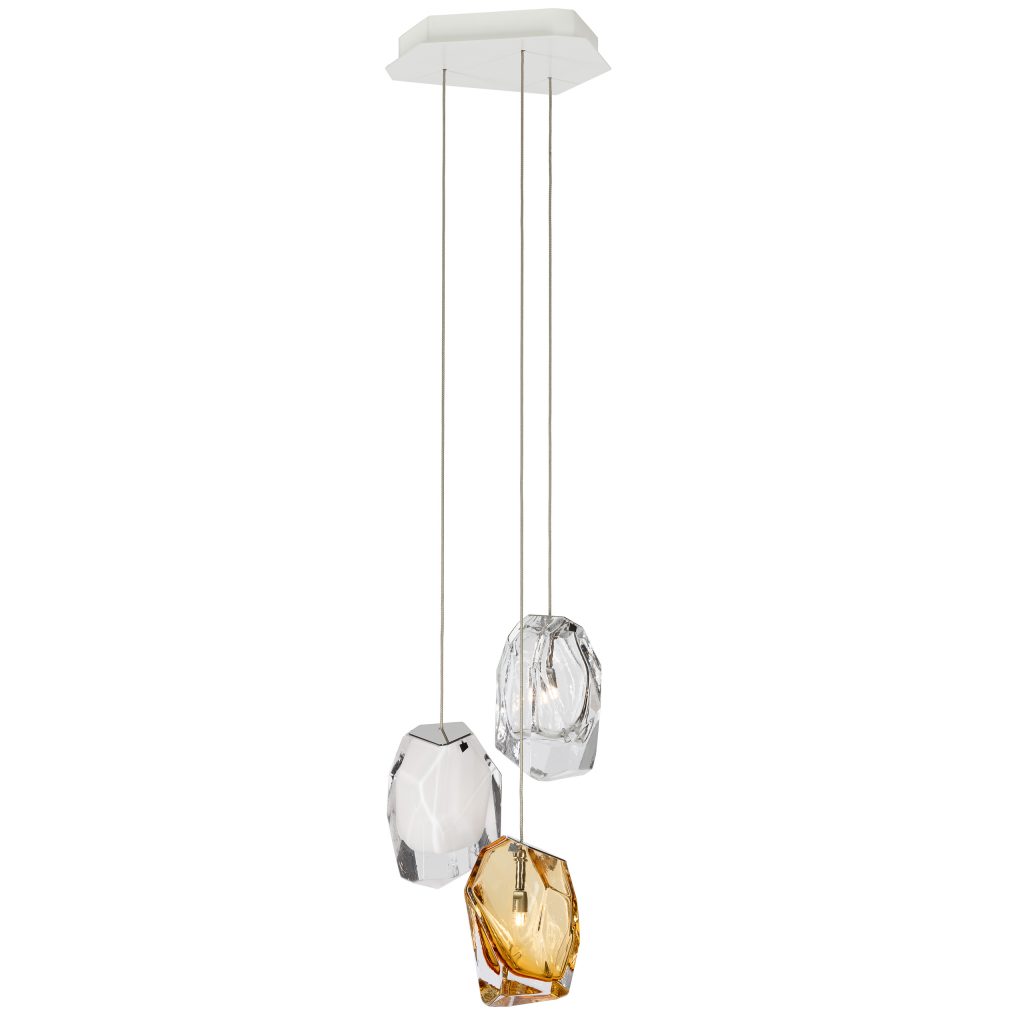 Crystal Rock Raw Pendant Cluster of 3 Custom