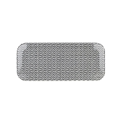 Modern rectangular tray with a timeless black and white geometric pattern, perfect for adding a bold and graphic accent to serving or décor.