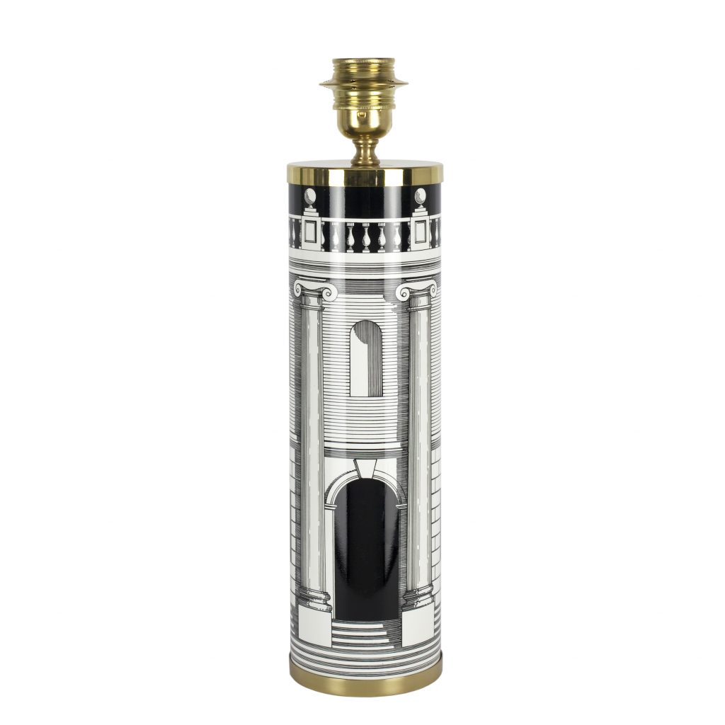 Casa con Colonne Cylindrical Lamp with no shade in front of a white background