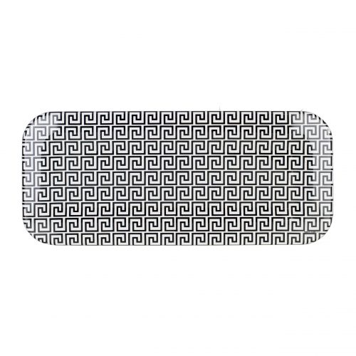 Greca Tray Black & White in front of a white background