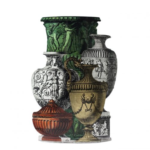 Trompe L'Oeil Vasi Antichi Umbrella Stand in front of a white background