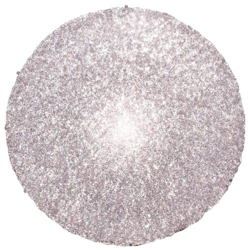 lamp made of thick methacrylate thread in the shape of a round star in a white tone on a white background