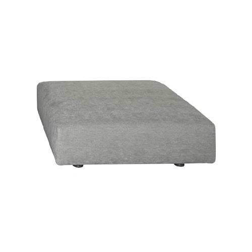 pouf made of fabric in a light gray tone on a white background