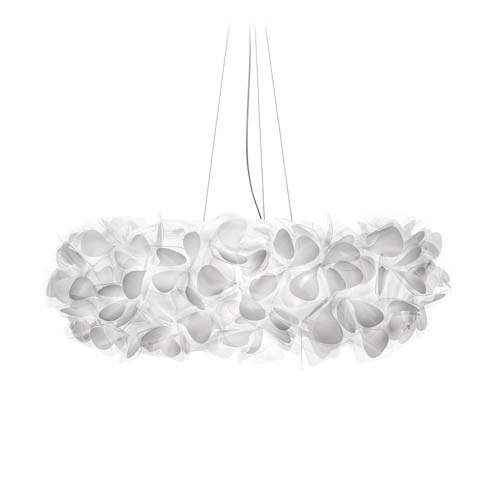ceiling lamp inspired by a cloud made with a magnetic base connected to the ceiling in a white tone