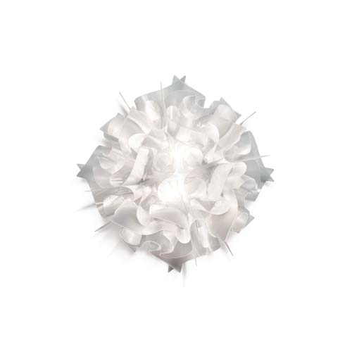 Handmade ceiling lamp in the shape of flower petals based on natural pieces in a white tone