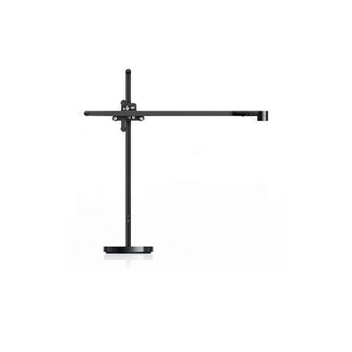 lamp made in the shape of an arm on a metal base in a black tone