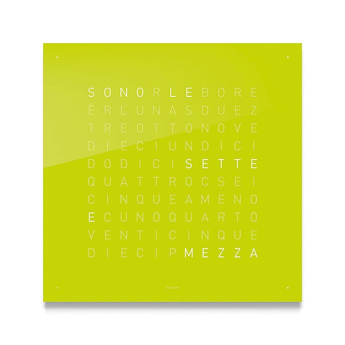 QLOCKTWO Classic in highlight color in front of a white background