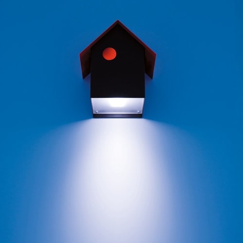Imu light illuminated on a white wall