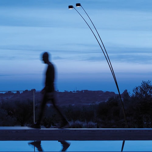 Sampei Outdoor during the evening with a person walking in front