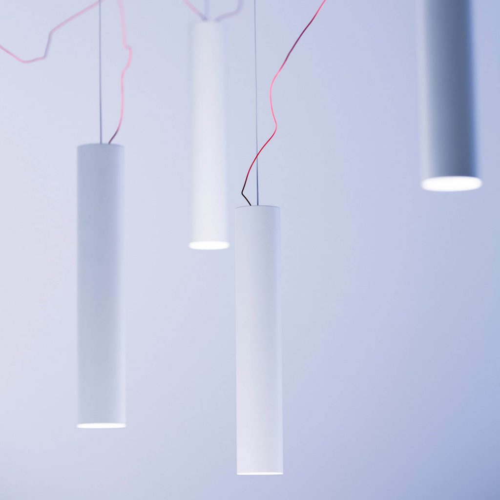 Close up of Simbiosi chandelier bulbs