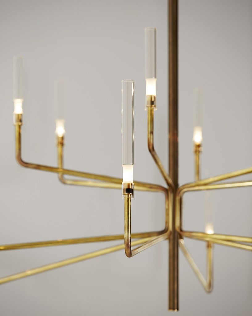Close up of the bulbs on the Epsilon hanging light