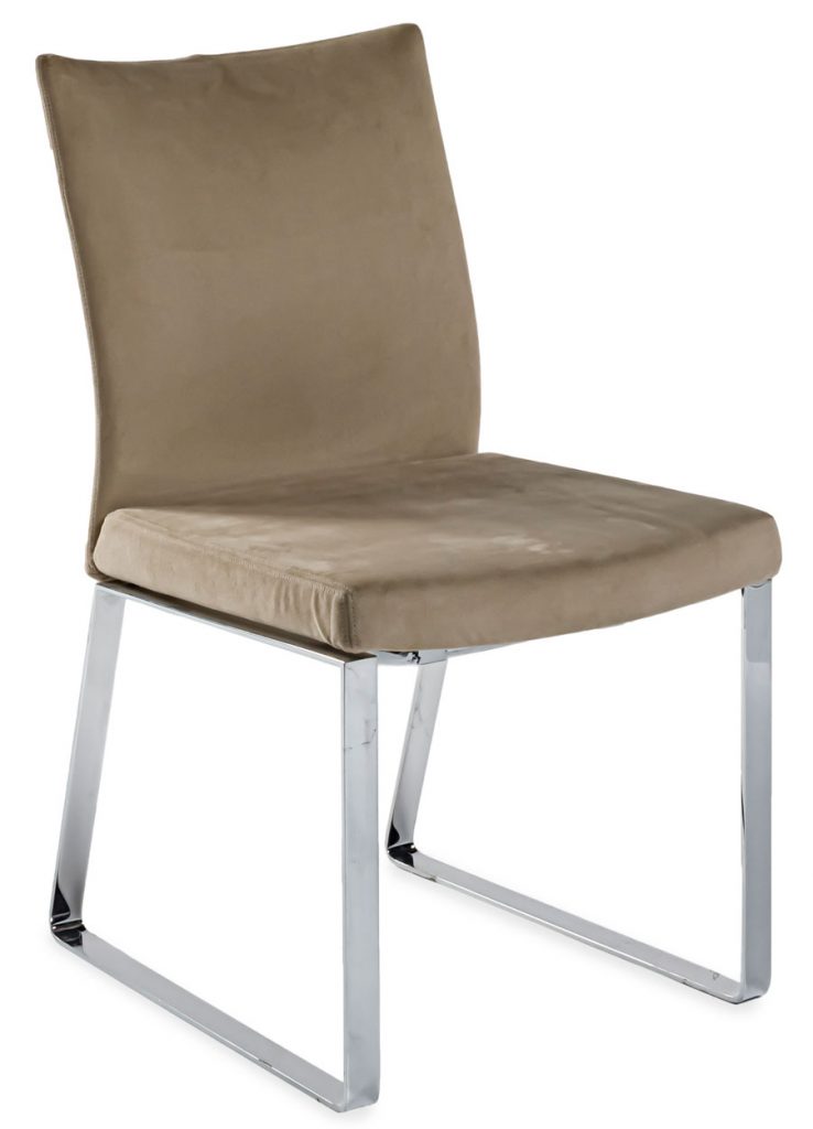 Linus chair frontal view angled in front of a white background