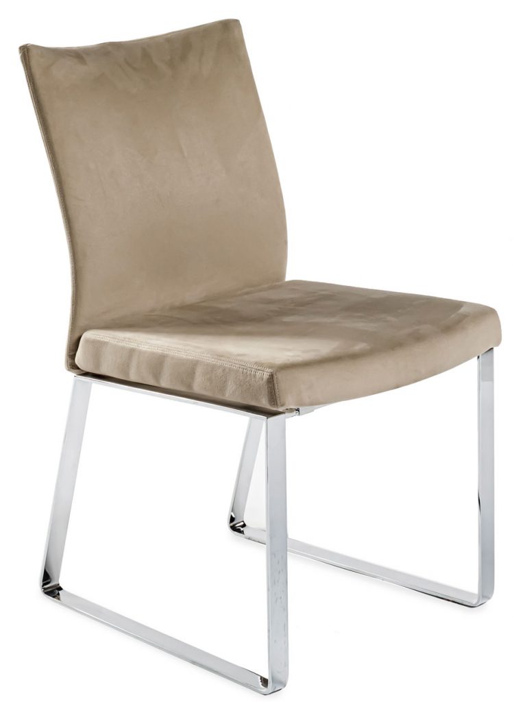 Linus chair frontal view angled in front of a white background