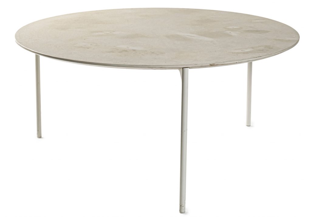 Plano table in front of a white background