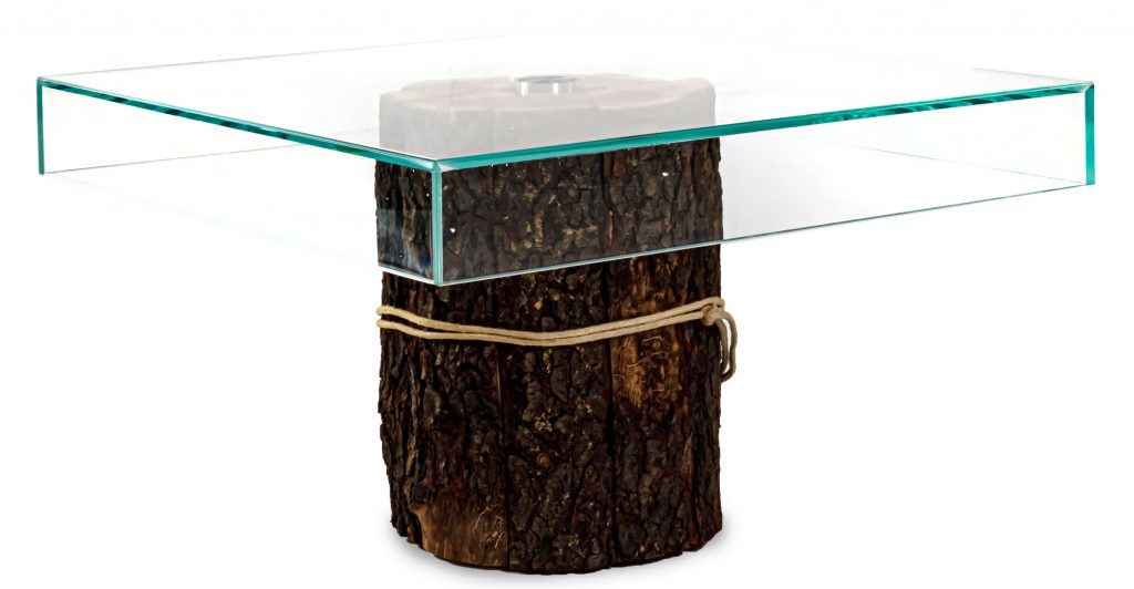 Simplicity coffee table side angle in front of a white background