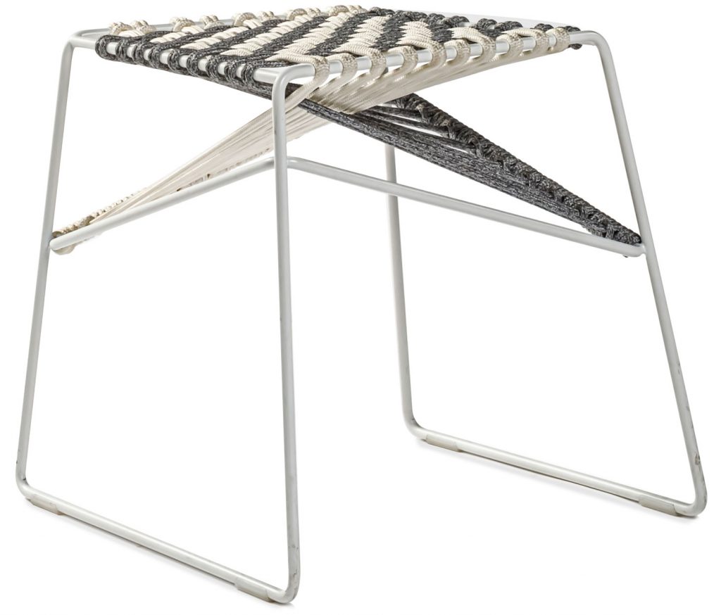 Twist low stool angled view in front of a white background