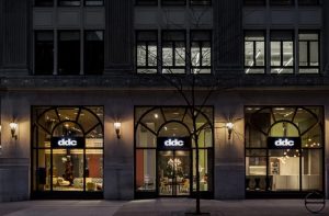 View of the external facade of the New York ddc showroom located on 134 Madison Avenue.
