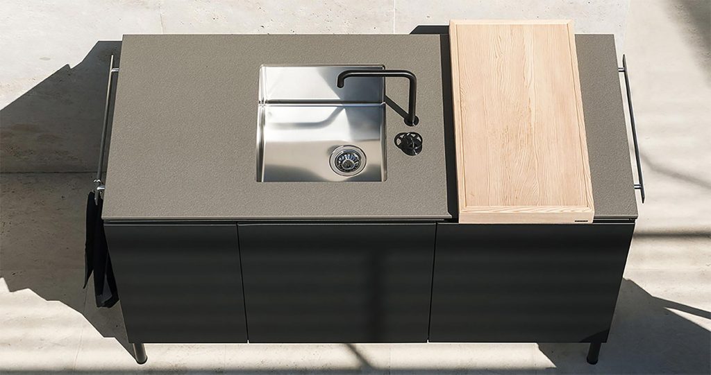 A top view of the Norma Two Sink