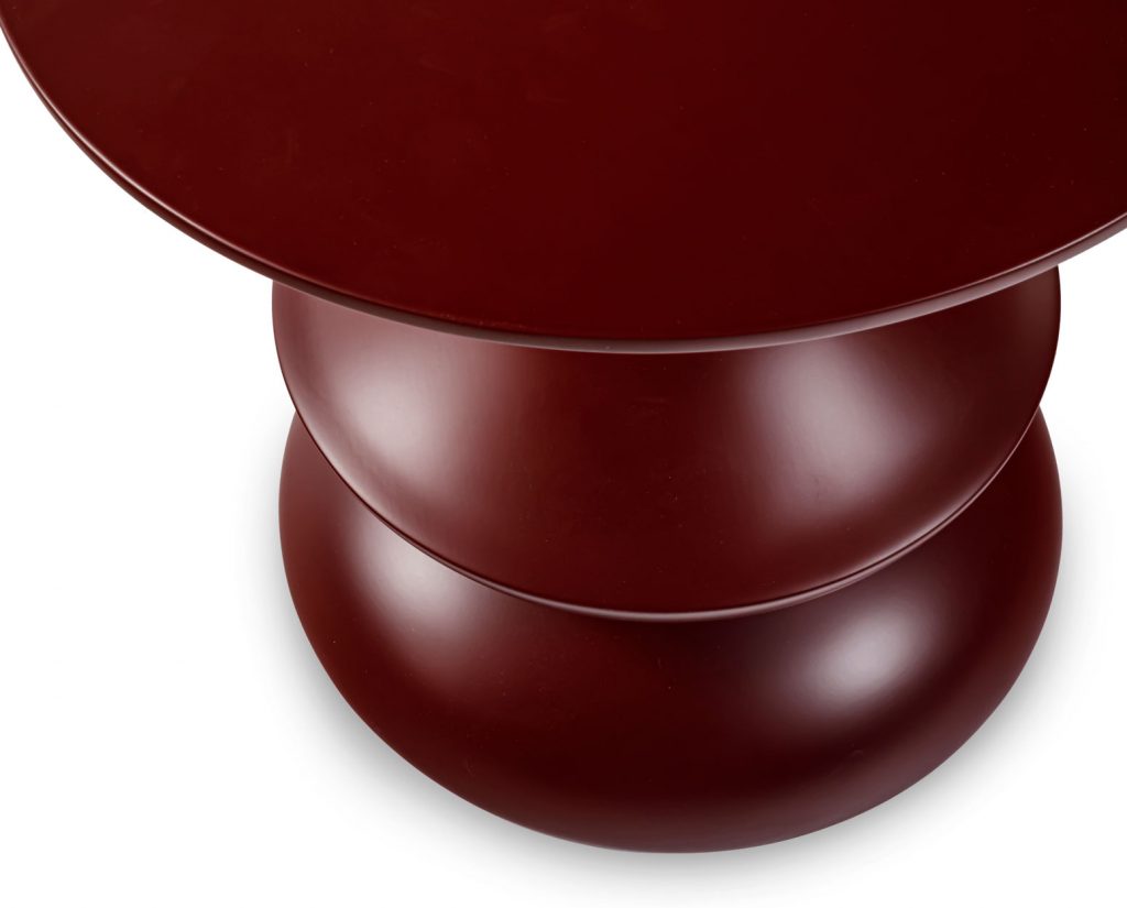 Close up top view of Birignao in front of a white background