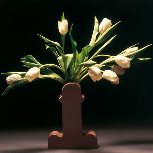 vase made of ceramic base in a pink tone