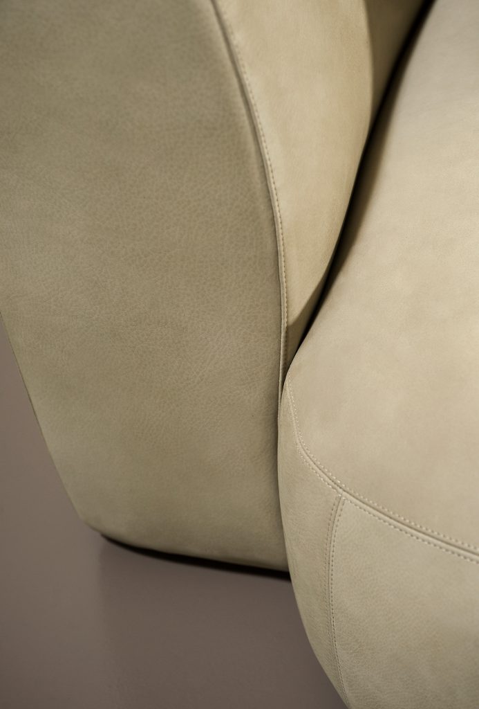 sofas made of beige fabric upholstered in suede