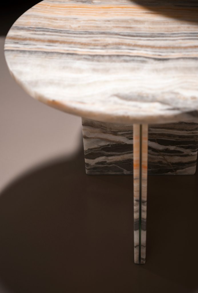gradient orange marble coffee table