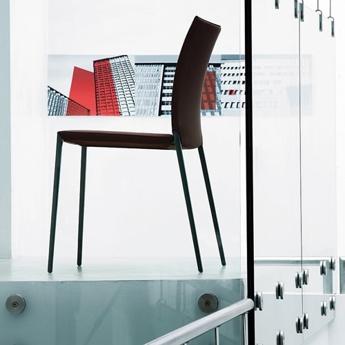 Talia 2080 chair with a black metal frame and and backrest in a office.