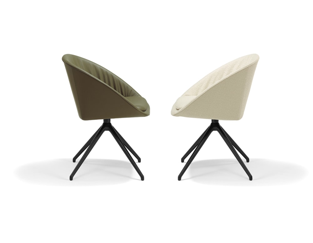 Casual drapery ensures relaxed seating.