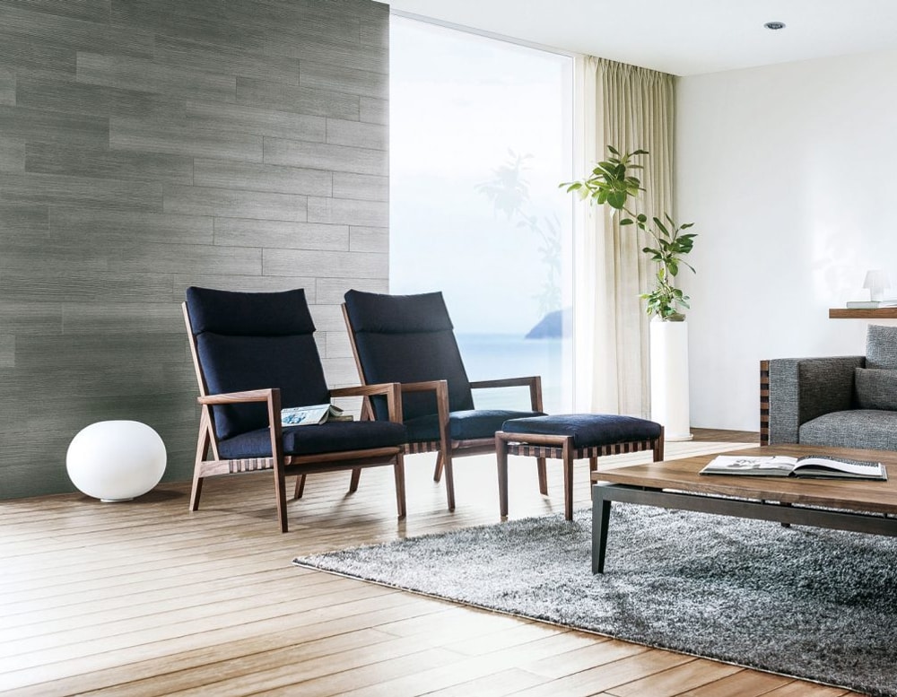 Sofas made of brown wood base and upholstered in black fabric