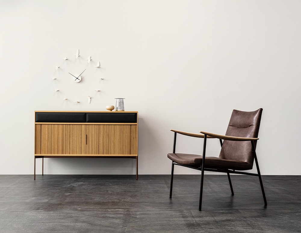sideboard made with brown cane base