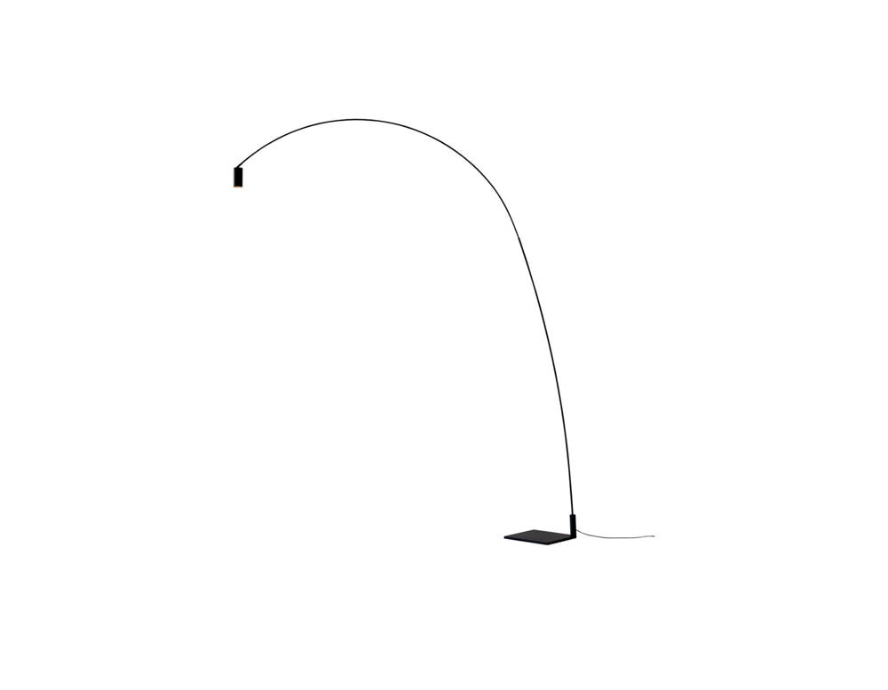 adjustable and rotating oie lamp made of black metal in a white background