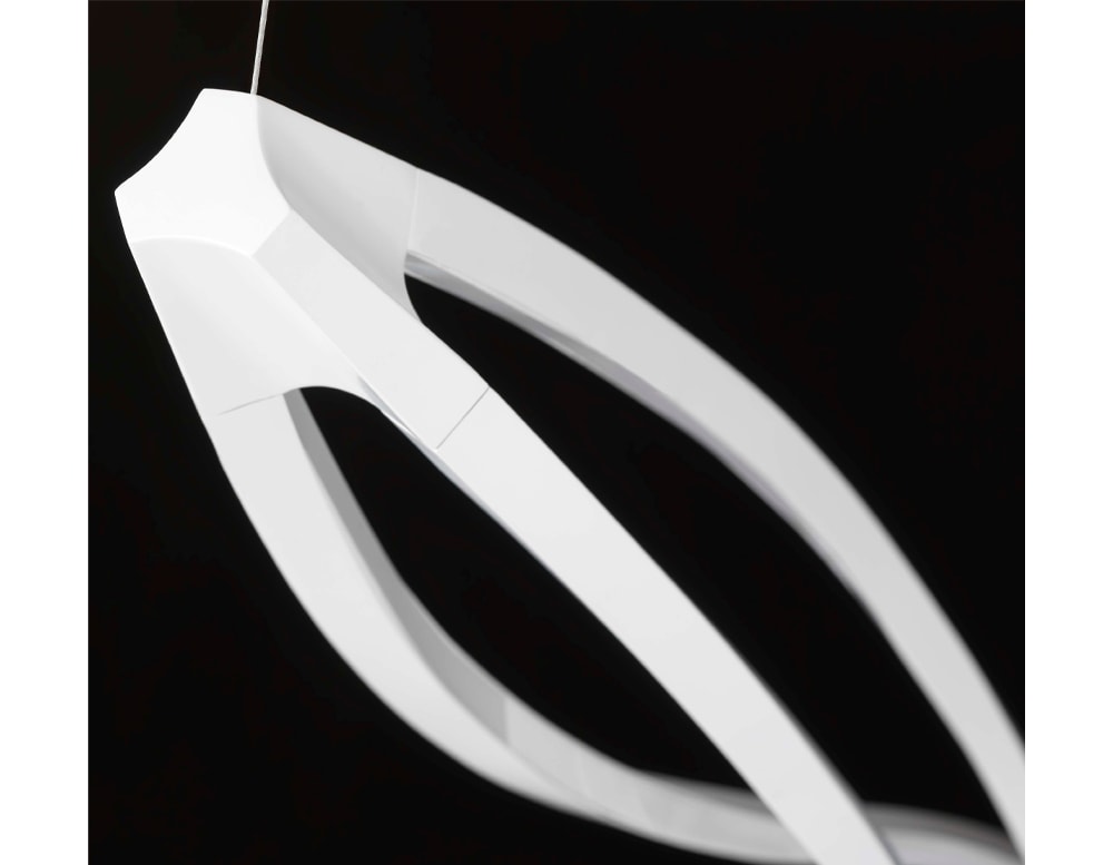ceiling lamp made of white metal with white finishes