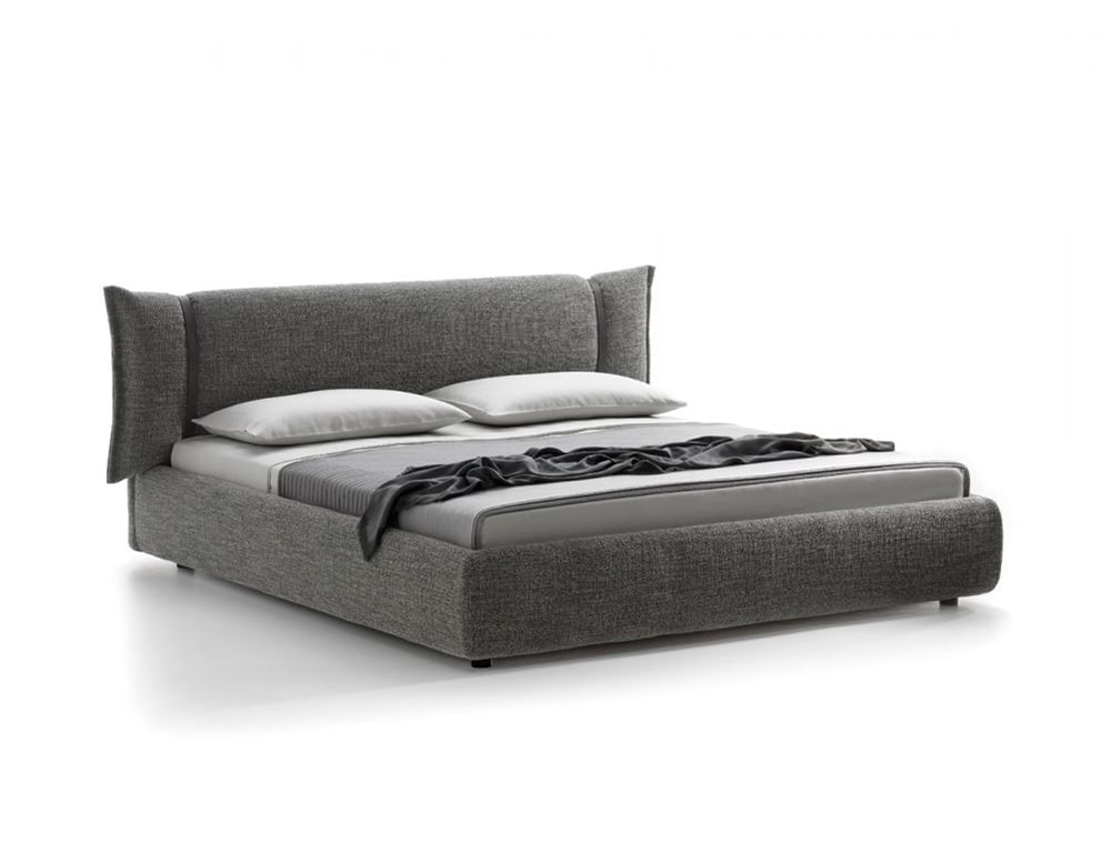 Soft and enveloping bedframe ensures coziness.