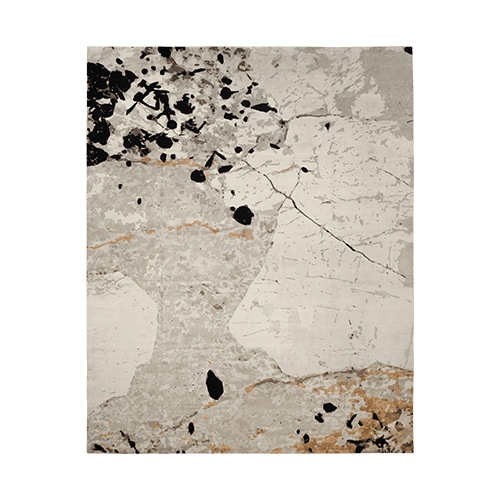 rug created by hand with sedanaturañ and finishes simulating a map