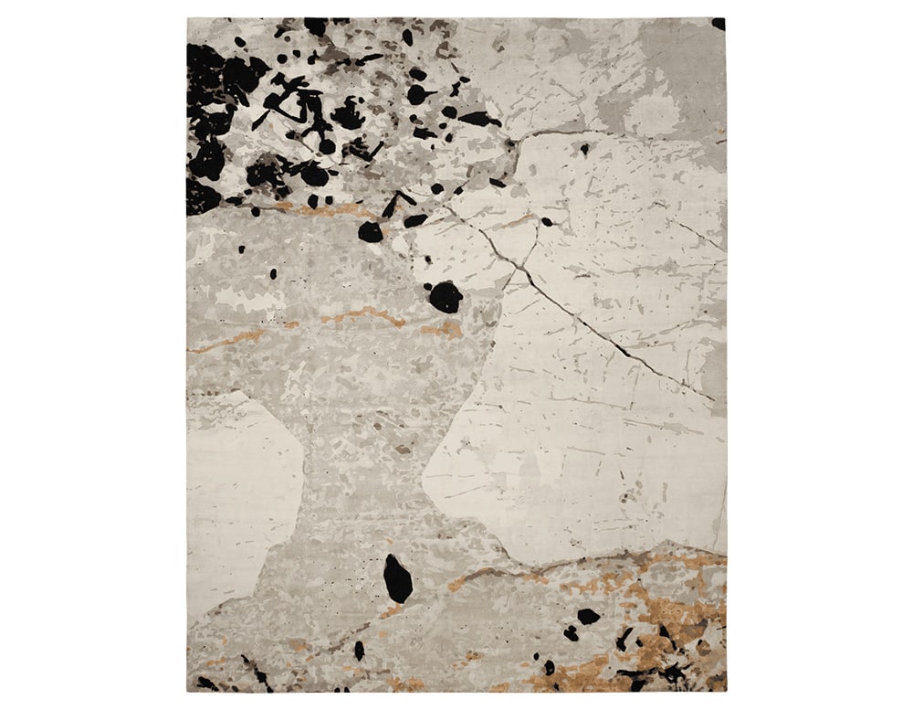 rug created by hand with sedanaturañ and finishes simulating a map