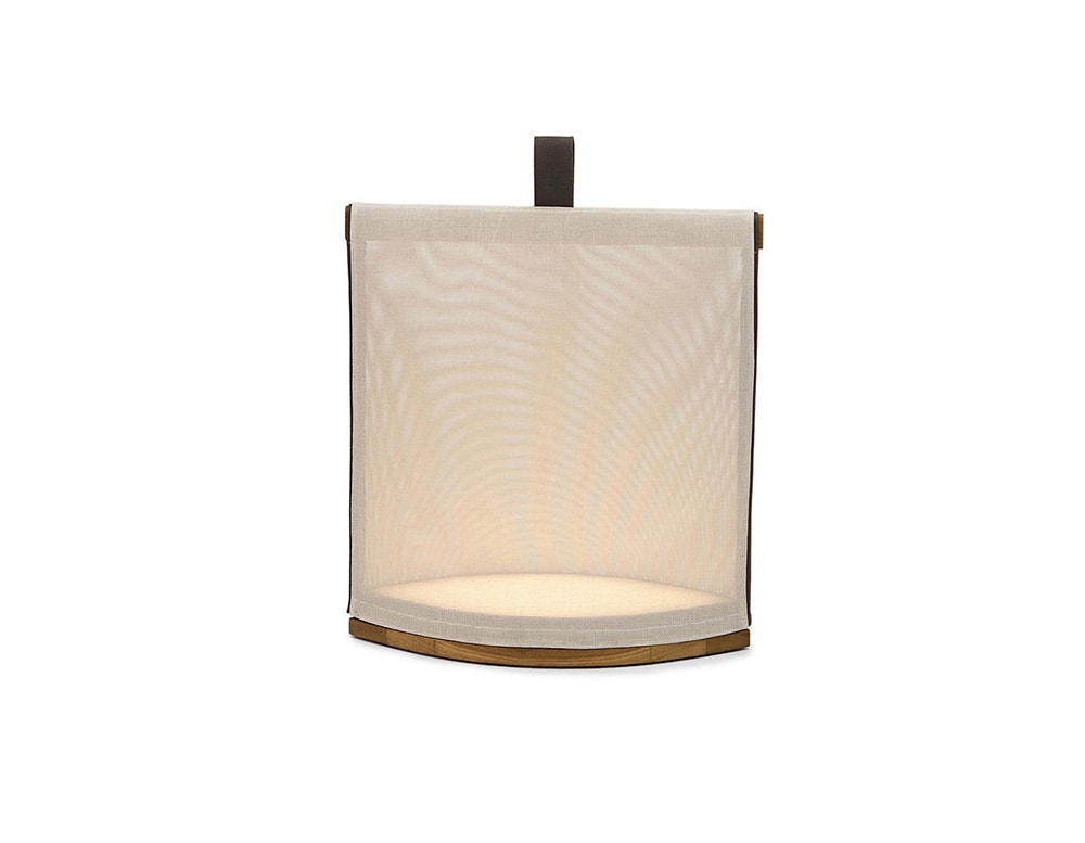 small lamps made with teak and wood on a white background